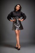 Load image into Gallery viewer, Shirt Paired With A Metallic Mini Skirt
