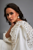 Load image into Gallery viewer, Dress With Voluminous Sleeves And Glossy Metallic Shoulder Embellishments