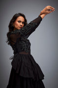 Load image into Gallery viewer, Full-sleeve Swarovski Bodice Top With Ruffle Skirt