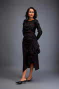 Load image into Gallery viewer, Black Full-sleeve Swarovski Bodice Top