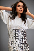 Load image into Gallery viewer, Shirt Paired With A Metallic Mini Skirt