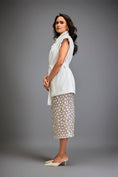 Load image into Gallery viewer, Sleeveless Blazer with Belted Waist & Metallic Skirt