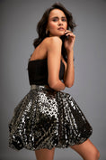 Load image into Gallery viewer, Voluminous Metallic Bubble Skirt