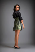 Load image into Gallery viewer, Shirt Paired With A Metallic Mini Skirt