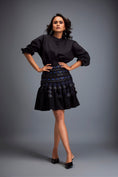 Load image into Gallery viewer, Structured Skirt with Layered Circular Appliqué