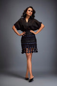 Load image into Gallery viewer, Structured Skirt with Layered Circular Appliqué