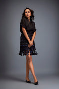 Load image into Gallery viewer, Structured Skirt with Layered Circular Appliqué