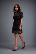 Load image into Gallery viewer, Structured Skirt with Layered Circular Appliqué