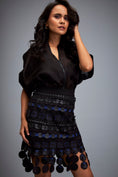 Load image into Gallery viewer, Structured Skirt with Layered Circular Appliqué