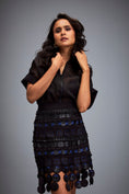 Load image into Gallery viewer, Structured Skirt with Layered Circular Appliqué