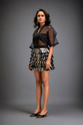 Load image into Gallery viewer, Sheer Top With Metallic Leaf Skirt