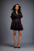 Load image into Gallery viewer, Sheer Sleeve Top With High Waist Mini Skirt