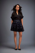 Load image into Gallery viewer, Sheer Sleeve Top With High Waist Mini Skirt