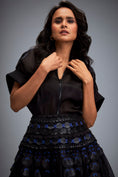 Load image into Gallery viewer, Sheer Sleeve Top With High Waist Mini Skirt