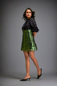 Load image into Gallery viewer, Shirt Paired With A Metallic Mini Skirt