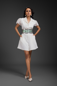 Load image into Gallery viewer, White Playsuit With Belt