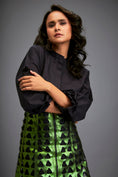 Load image into Gallery viewer, Shirt Paired With A Metallic Mini Skirt