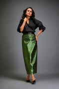 Load image into Gallery viewer, Metallic Skirt With Geometric Cutout Detailing