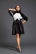 Load image into Gallery viewer, Sculpted Monochrome Drawstring Dress