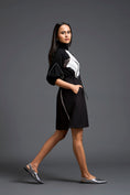 Load image into Gallery viewer, Sculpted Monochrome Drawstring Dress