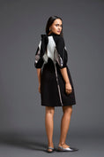Load image into Gallery viewer, Sculpted Monochrome Drawstring Dress