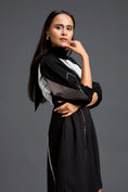 Load image into Gallery viewer, Sculpted Monochrome Drawstring Dress
