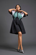 Load image into Gallery viewer, Contemporary colour-block playsuit