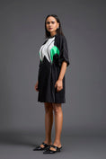 Load image into Gallery viewer, High-Neck Contrast Panel Dress