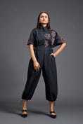 Load image into Gallery viewer, Black Metallic Structured Jumpsuit