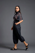 Load image into Gallery viewer, Black Metallic Structured Jumpsuit