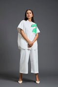 Load image into Gallery viewer, White Oversized Floral Shirt Co-ord Set
