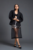 Load image into Gallery viewer, Structured Blazer Bralette and Laser-Cut Overlay Skirt Set
