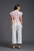 Load image into Gallery viewer, Onion Pink Organza Layered Co-ord Set