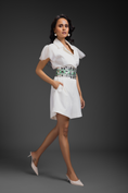 Load image into Gallery viewer, White Playsuit With Belt