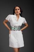 Load image into Gallery viewer, White Playsuit With Belt