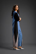 Load image into Gallery viewer, Blue Metallic Colorblock Jumpsuit
