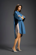 Load image into Gallery viewer, Blue Oversized Panel Shirt Dress