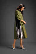 Load image into Gallery viewer, Olive Panel Shirt Dress