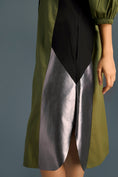 Load image into Gallery viewer, Olive Panel Shirt Dress