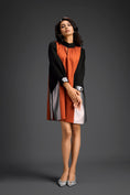 Load image into Gallery viewer, Rust & Black Tunic Dress