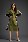 Load image into Gallery viewer, Olive Balloon Sleeve Midi Dress