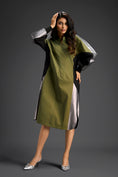 Load image into Gallery viewer, Olive Balloon Sleeve Midi Dress