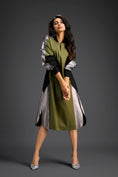 Load image into Gallery viewer, Olive Balloon Sleeve Midi Dress