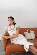 Load image into Gallery viewer, Flora Lattice Leather Tote