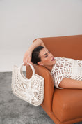 Load image into Gallery viewer, Flora Lattice Leather Tote