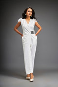 Load image into Gallery viewer, Overlap Jumpsuit With Statement Belt