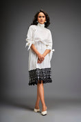 Load image into Gallery viewer, Midi Dress With Detailing On The Hem Comes With Belt