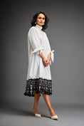 Load image into Gallery viewer, Midi Dress With Detailing On The Hem Comes With Belt