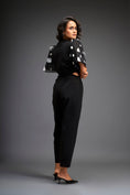 Load image into Gallery viewer, Black Embroidered Sleeves Jumpsuit With Belt