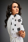 Load image into Gallery viewer, White Embroidered Sleeves Jumpsuit With Belt